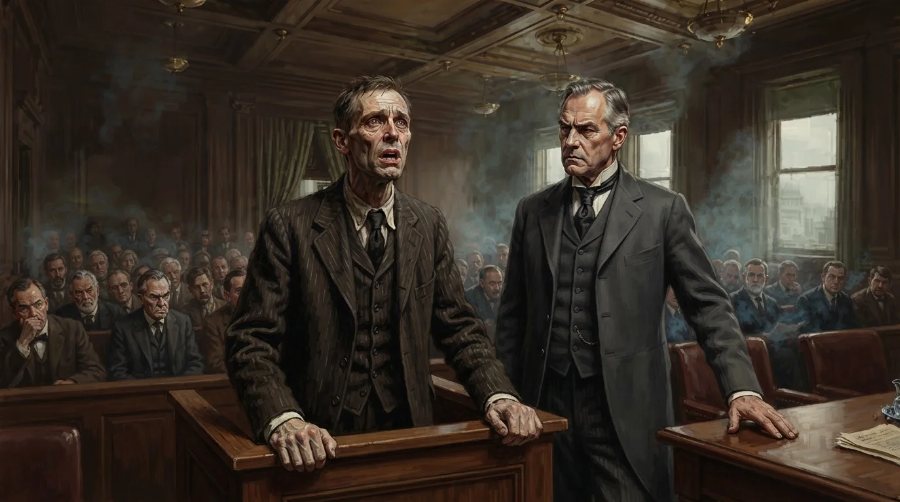 A witness gripping the stand in a crowded Senate hearing room as a senator stands beside him